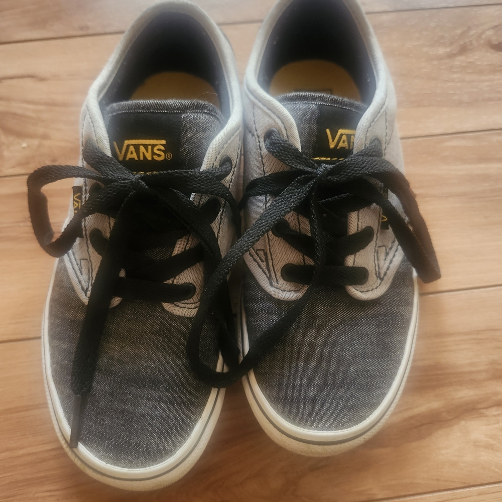 Vans Kid's Black and Gray Sneakers